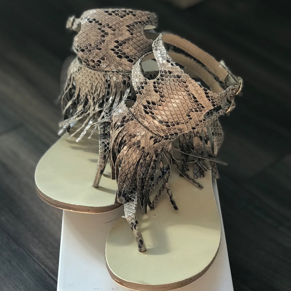 Snake print sandals